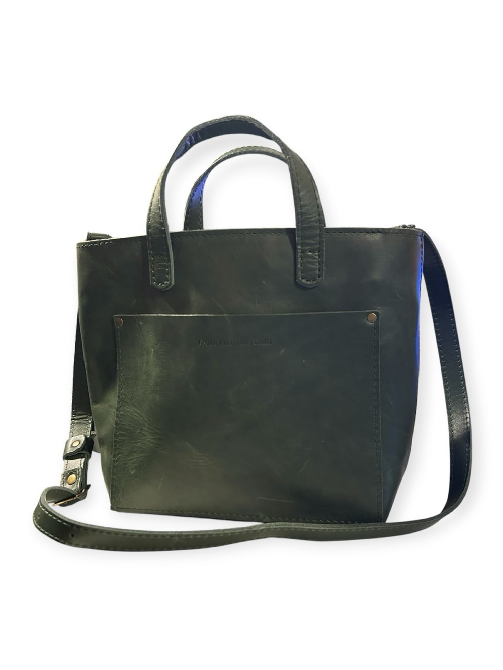 Leather Goods Crossbody Cucumber Green Leather Minimalist Tote